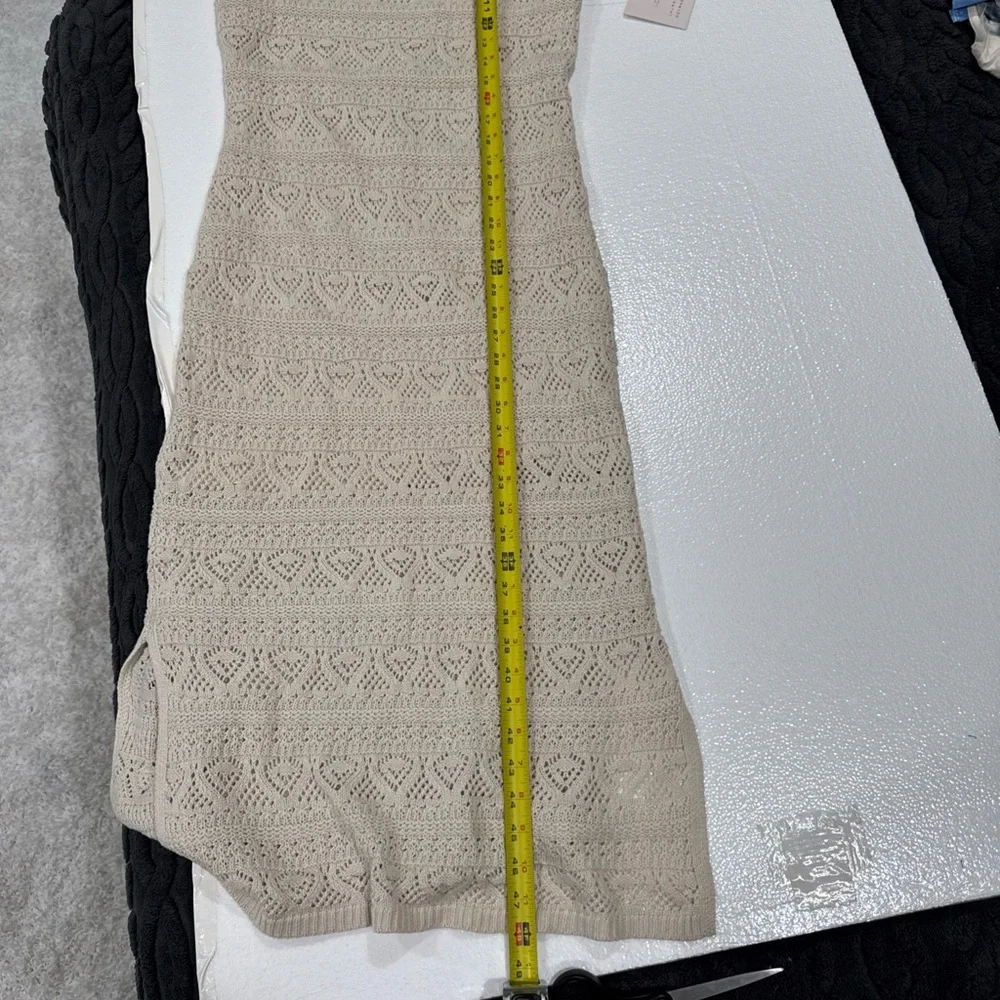 LC Lauren Conrad Cream Crochet Midi Dress - Picture 7 of 10